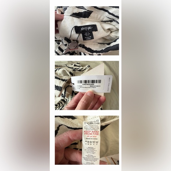 Nasty Gal Zebra Print Sleeveless Jumpsuit size 4 NWT - Picture 15 of 15